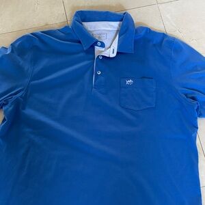 Southern Tide Vibrant Blue Light Weight Cotton  Polo Shirt
